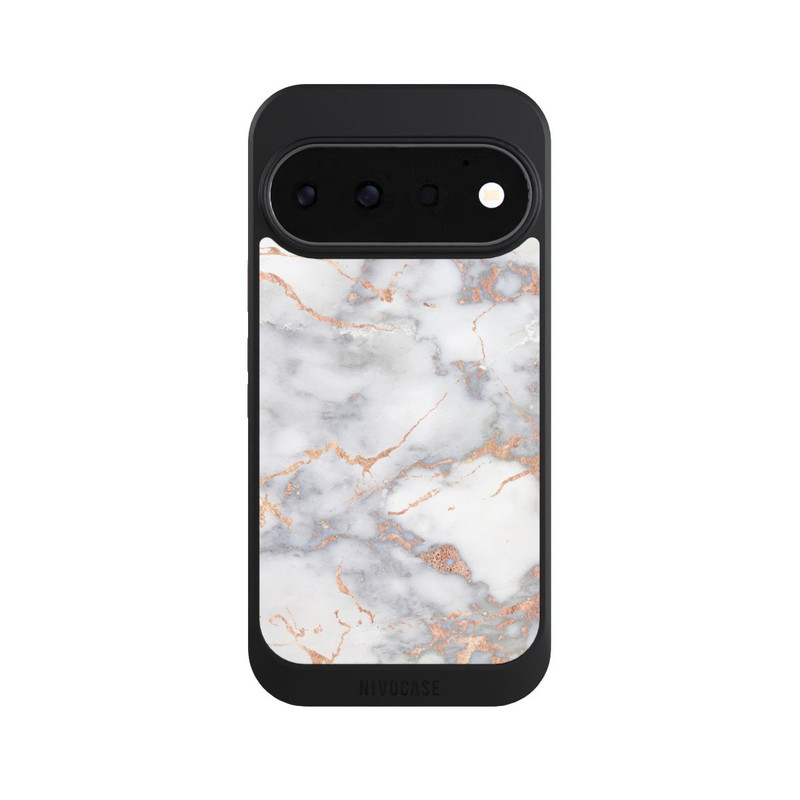 Pixel 11 Pro NIVOcore Weißer und goldener Marmorlook