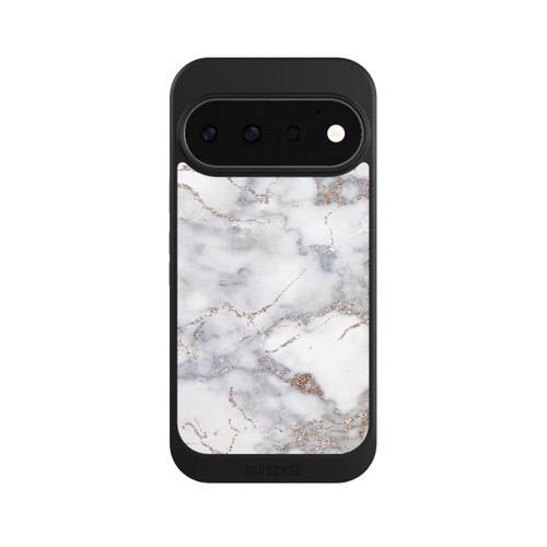 Google Pixel 11 Pro NIVOcore Silberglitzer Marmorlook
