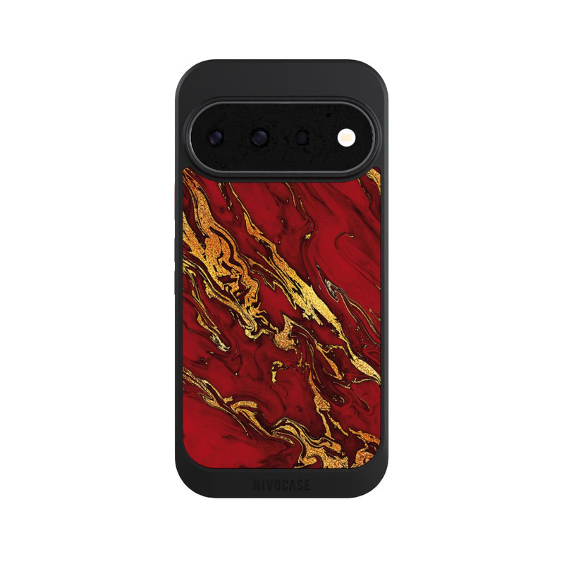 Pixel 11 Pro NIVOcore Red Gold Marble Look