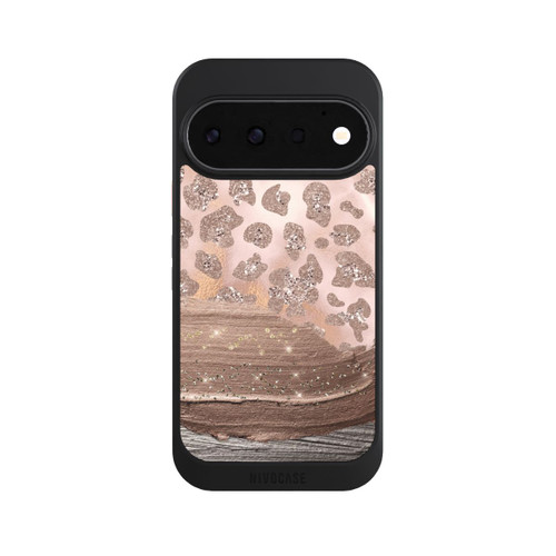 Google Pixel 11 Pro NIVOcore Silberner Leoparden Glitzerlook