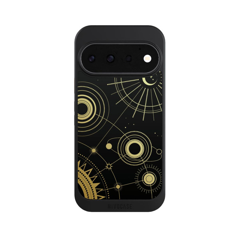 Pixel 11 Pro NIVOcore Le noir et l'or semblent abstraits