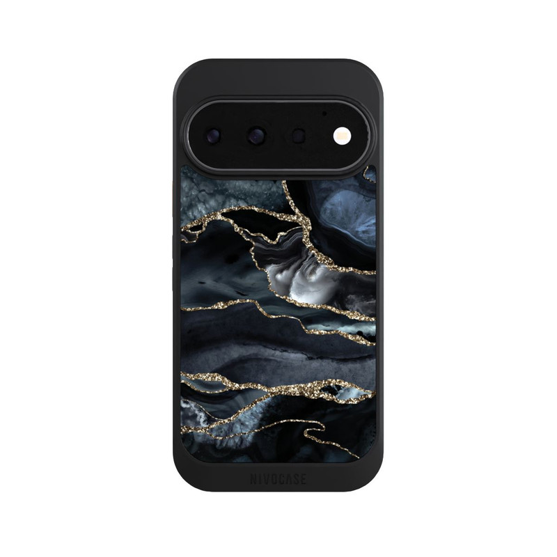 Pixel 11 Pro NIVOcore Dark Marble Gold Glitter Look