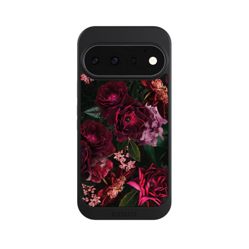Google Pixel 11 Pro NIVOcore Fleurs rouge foncé et roses