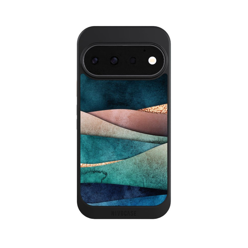 Pixel 11 Pro NIVOcore Blau-Goldene Wellen