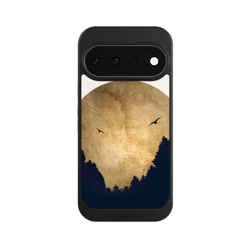 Pixel 11 Pro NIVOcore Zwei Vögel vor Mond