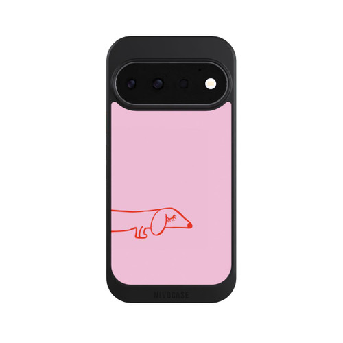 Google Pixel 11 Pro NIVOcore Dachshund Illustration Pink