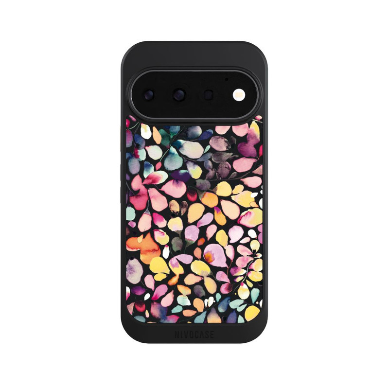 Pixel 11 Pro NIVOcore Eukalyptus Aquarellblätter Schwarz