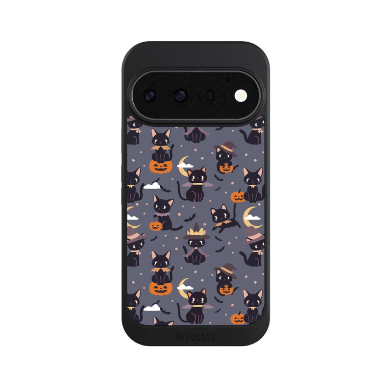 Pixel 11 Pro NIVOcore Cute Halloween Witch Cats and Pumpkins