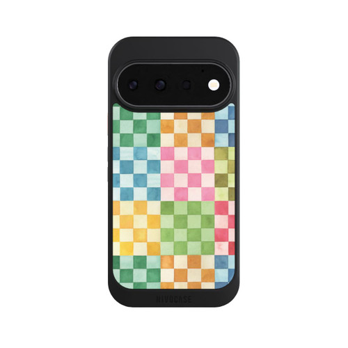 Google Pixel 11 Pro NIVOcore Checkerboard Watercolor Chess Geometric Red
