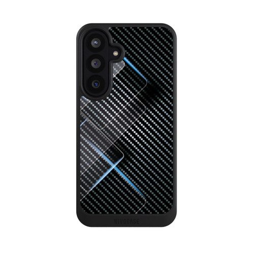 Samsung Galaxy S26 FE NIVOcore Blaue Linien auf Karbon