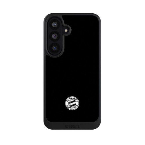 Samsung Galaxy S26 FE NIVOcore Klassisches FCB Logo Klein - Weiß auf Schwarz