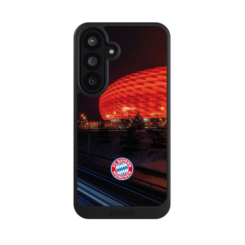 Galaxy S26 FE NIVOcore Allianz Arena bei Nacht FCB