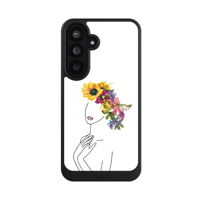 Galaxy S26 FE NIVOcore Line Art Frau mit Blumenkrone