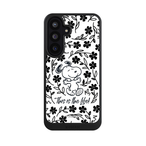 Samsung Galaxy S26 FE NIVOcore Snoopy schwarz und weiß This Is The Life