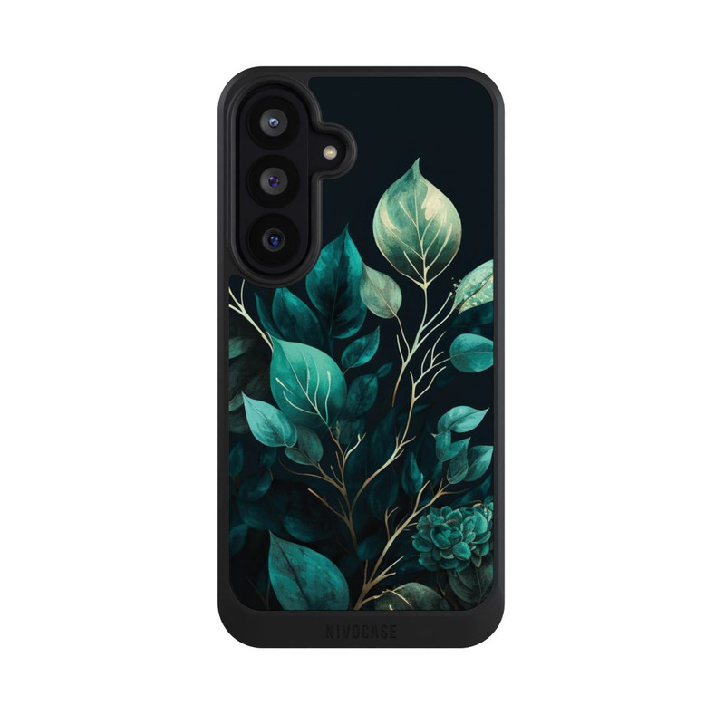 Galaxy S26 FE NIVOcore Grüne Eukalyptus Blätter mit dunklem Hintergrund mit KI