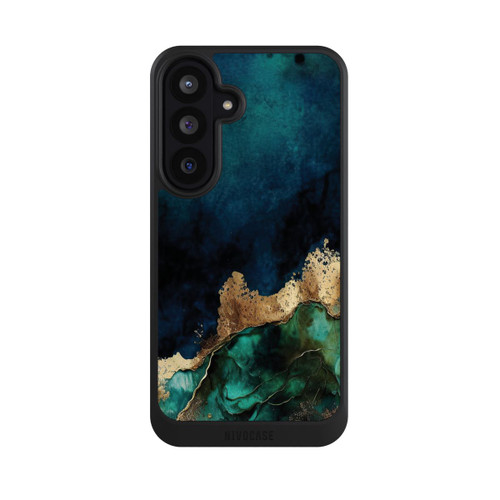 Samsung Galaxy S26 FE NIVOcore Bleu pétrole avec or