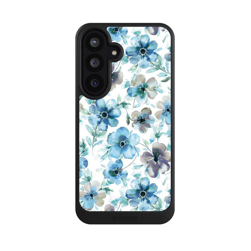 Galaxy S26 FE NIVOcore Blaues Blumenmuster Trendy