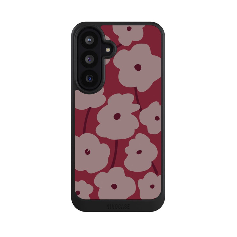 Galaxy S26 FE NIVOcore Minimalistische Blumen Bordeaux