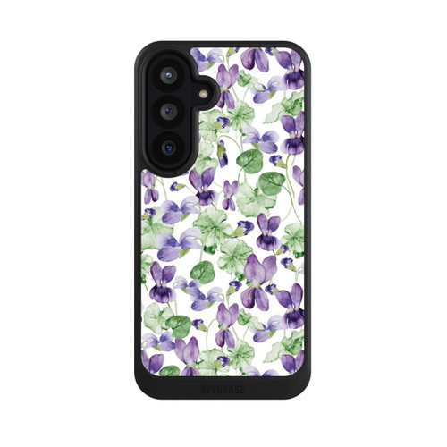 Samsung Galaxy S26 FE NIVOcore Purple Wildflowers Pattern Watercolor