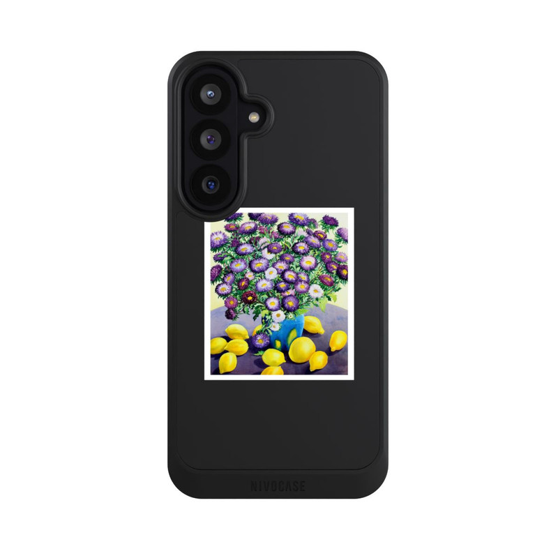Galaxy S26 FE NIVOcore Purple Asters and Lemons by Christopher Ryland