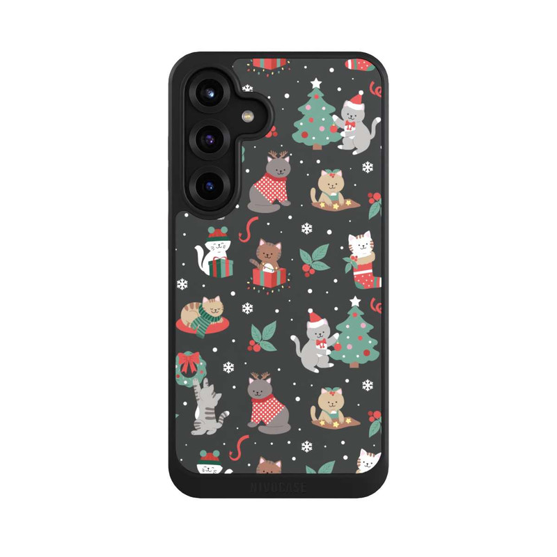 Galaxy S25 + NIVOcore Weihnachtliche Kätzchen