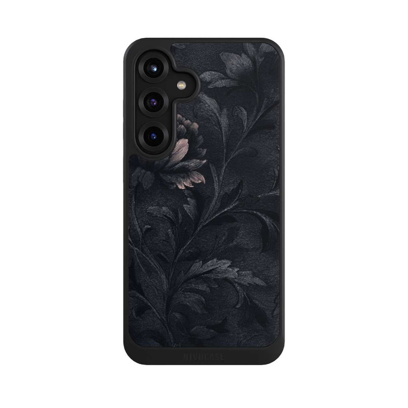 Galaxy S25 + NIVOcore Dunkles Blumenmuster Vintage