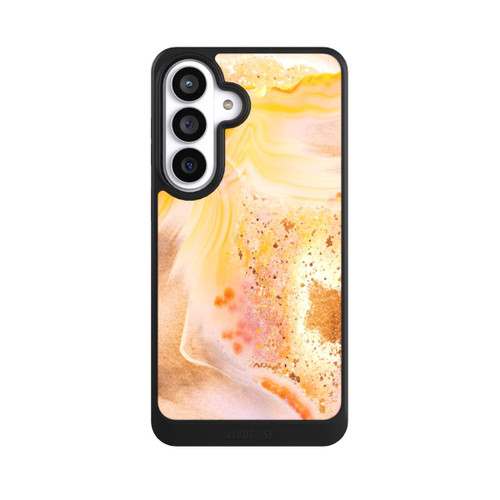 Samsung Galaxy S26+ NIVOcore Orangefarbener Glitzer Marmorlook