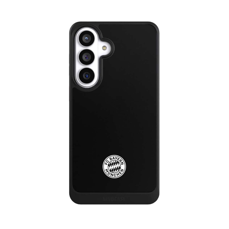 Galaxy S26+ NIVOcore Klassisches FCB Logo Klein - Weiß auf Schwarz