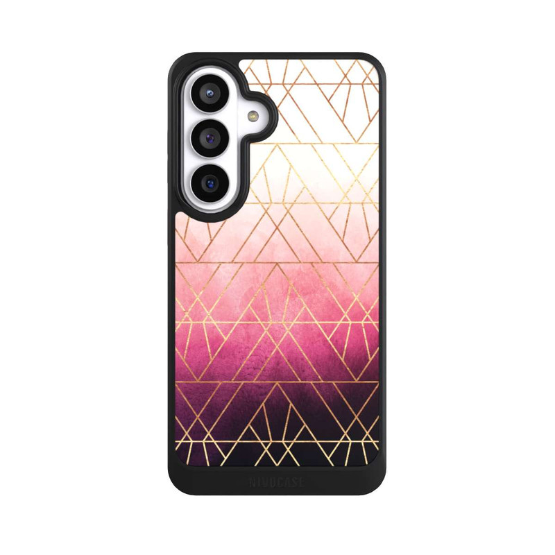 Galaxy S26+ NIVOcore Pink Ombre Dreiecke Golddruck