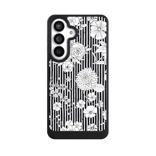 Samsung Galaxy S26+ NIVOcore Flowers and Stripes Black and White