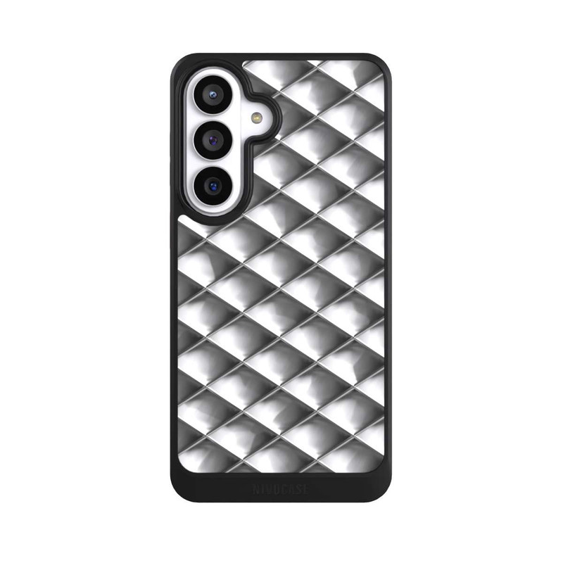 Galaxy S26+ NIVOcore Glamour Silver Squares