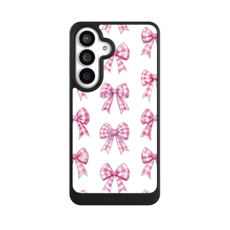Galaxy S26+ NIVOcore Pink Gingham Hearts and Bows