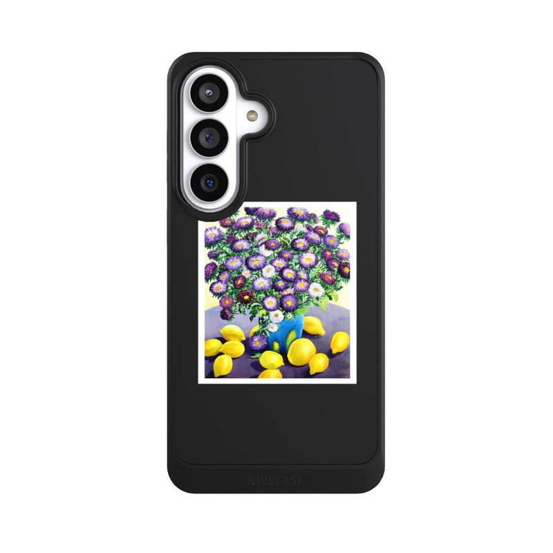 Galaxy S26+ NIVOcore Purple Asters and Lemons by Christopher Ryland