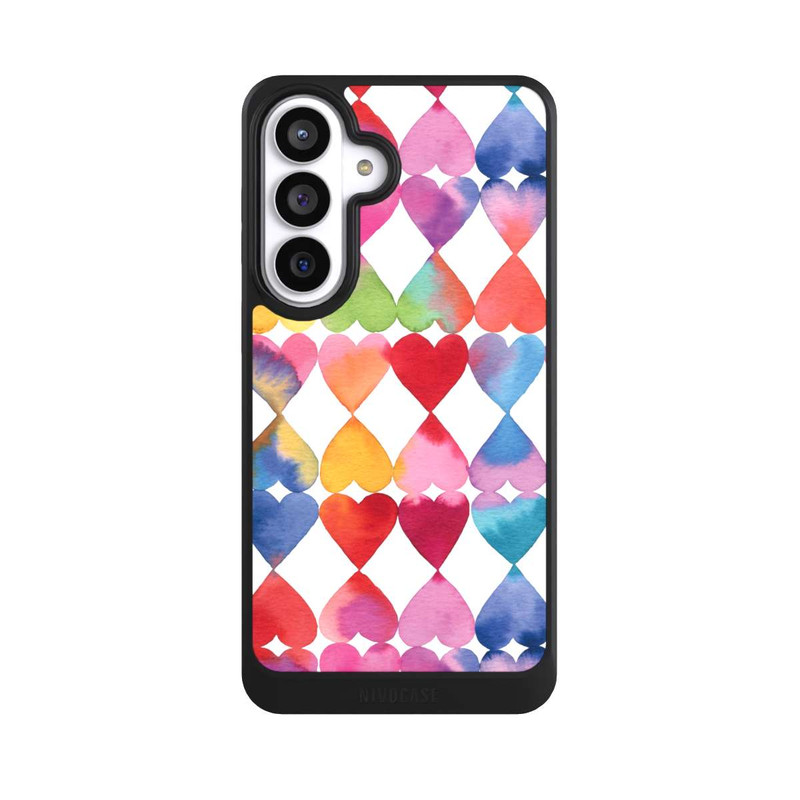 Galaxy S26+ NIVOcore Buntes Herz Watercolor Muster