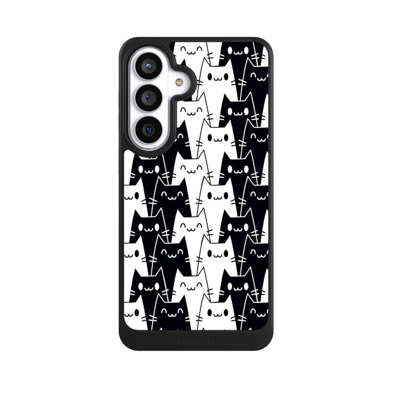 Galaxy S26+ NIVOcore Katzentapete Schwarz Weiß