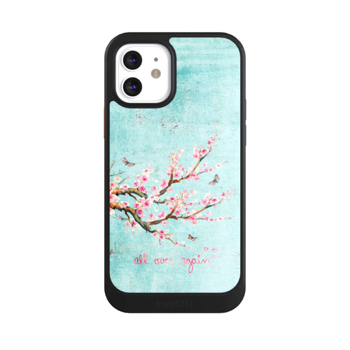 Apple iPhone 12 NIVOcore Cherry Blossom Tree Pattern Blue