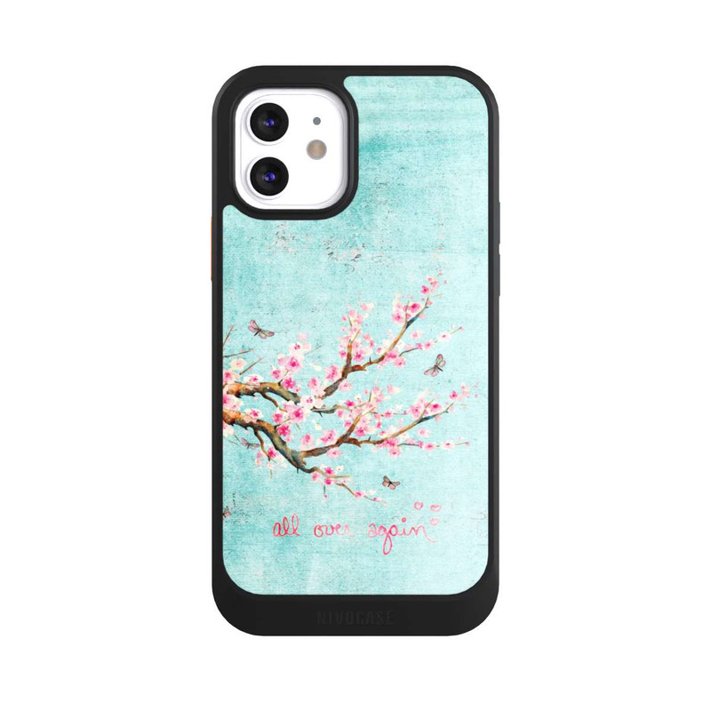 iPhone 12 NIVOcore Cherry Blossom Tree Pattern Blue