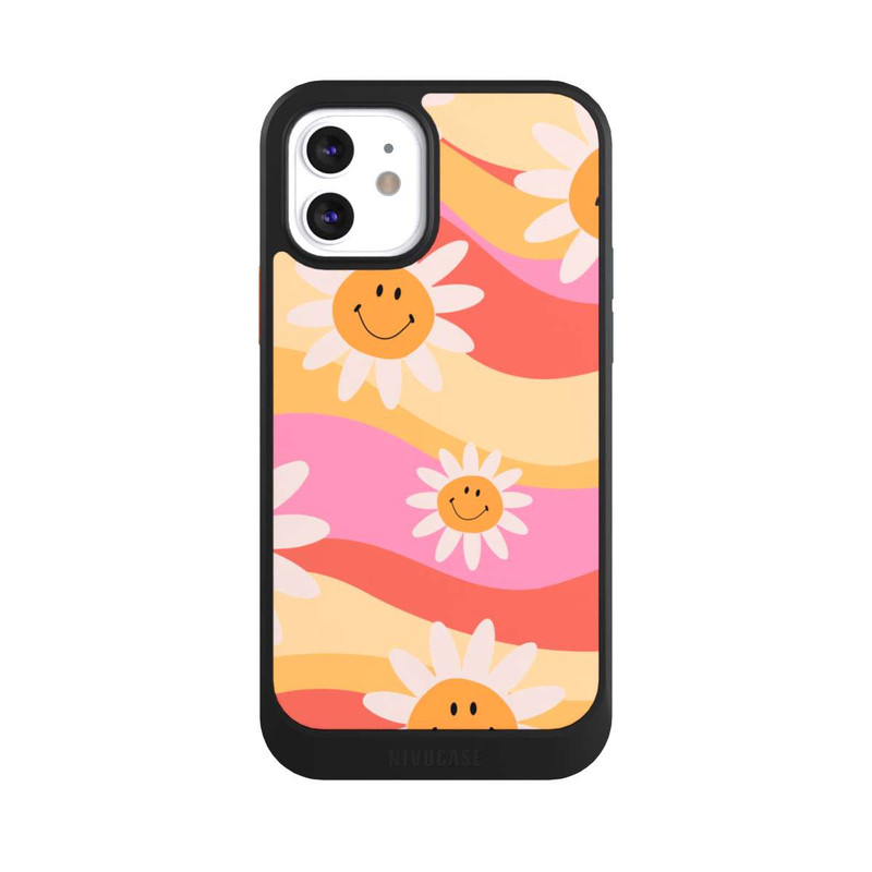 iPhone 12 NIVOcore Retro Smiles Orange Colorful