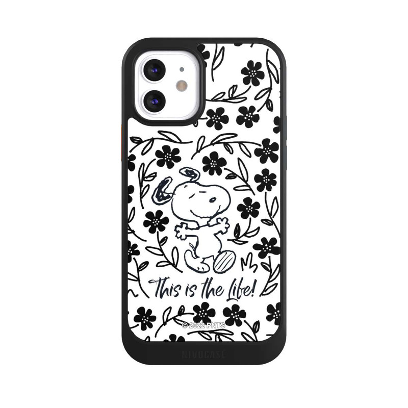 iPhone 12 NIVOcore Snoopy schwarz und weiß This Is The Life