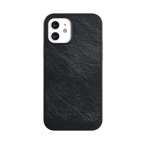 Apple iPhone 12 NIVOcore Schwarzer Lederlook Hintergrund
