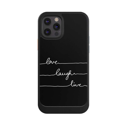 Apple iPhone 12 Pro NIVOcore Love Laugh Live weiß/schwarz
