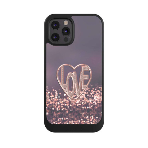 Apple iPhone 12 Pro NIVOcore Love Glitter Pink