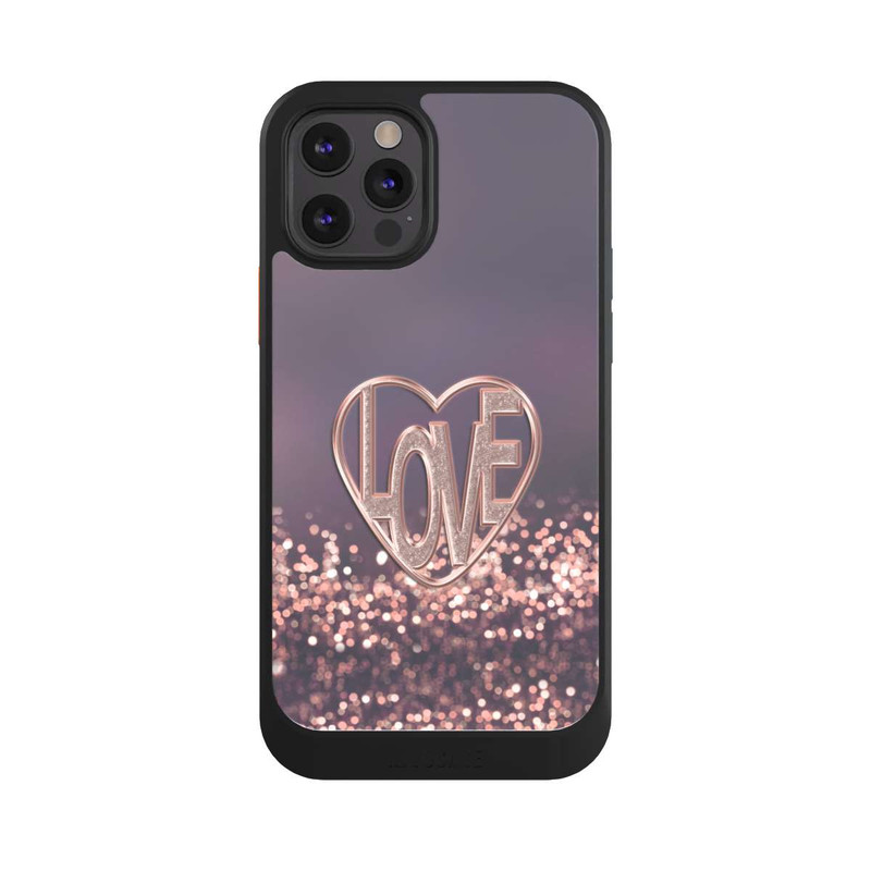 iPhone 12 Pro NIVOcore Love Glitter Pink