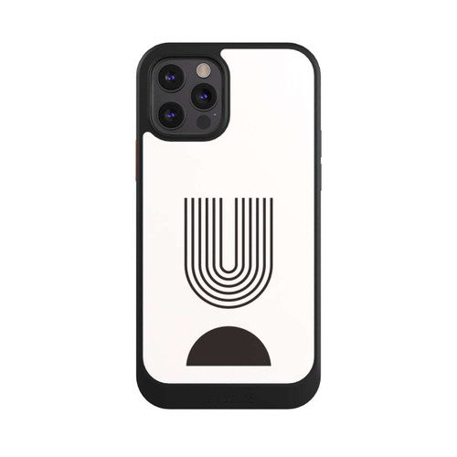 Apple iPhone 12 Pro NIVOcore Modern Art Black Lines