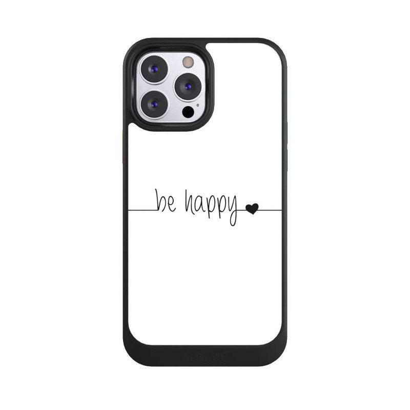 iPhone 13 Pro Max NIVOcore Be Happy Weisser Hintergrund