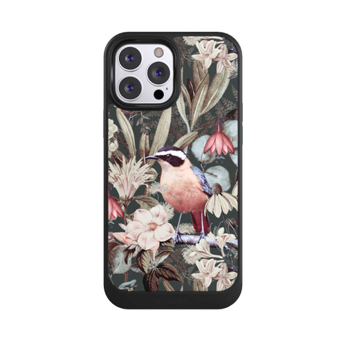 Apple iPhone 13 Pro Max NIVOcore Oiseau orange à motif de fleurs vintage