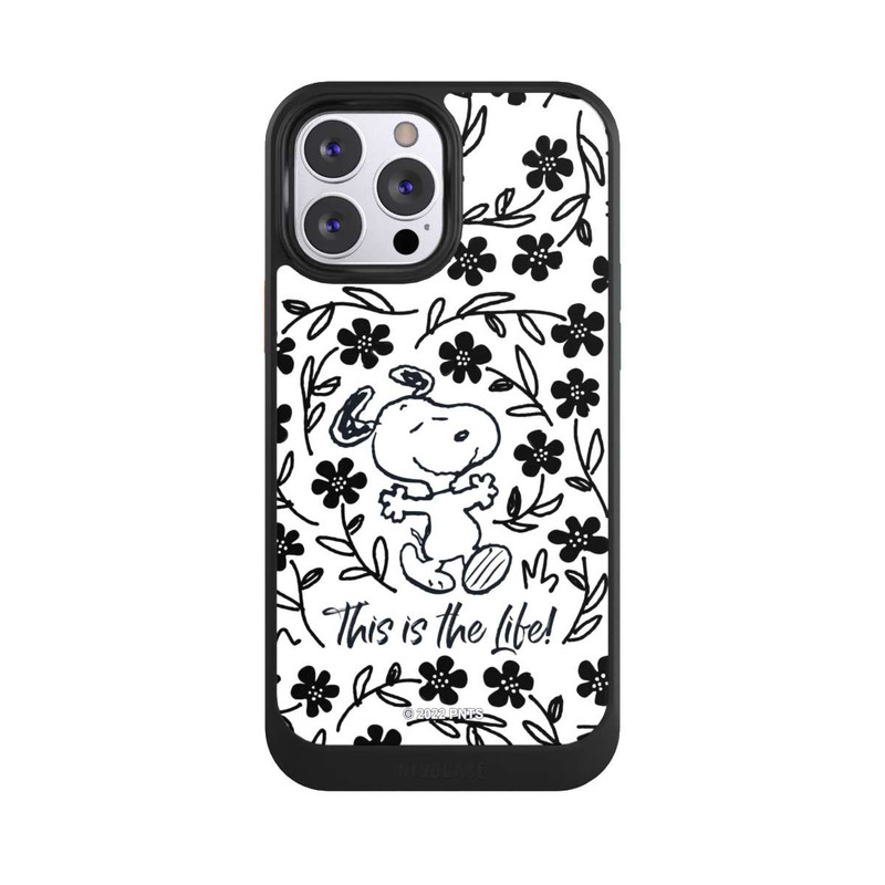 iPhone 13 Pro Max NIVOcore Snoopy schwarz und weiß This Is The Life