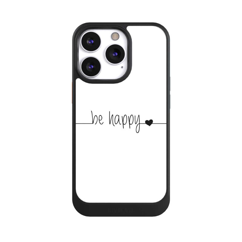 iPhone 13 Pro NIVOcore Be Happy Weisser Hintergrund