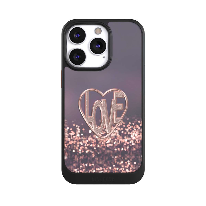 iPhone 13 Pro NIVOcore LOVE Rose Pailleté