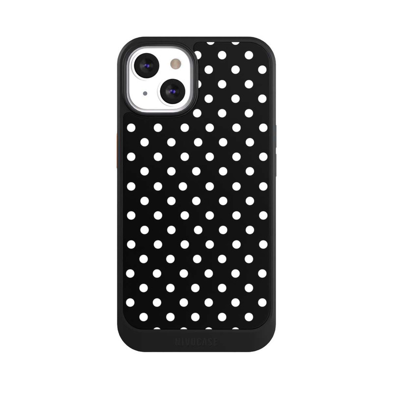 iPhone 13 NIVOcore Polka Dots Schwarz und Weiß